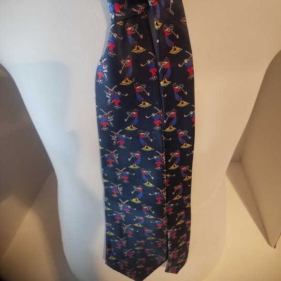 Disney Goofy Golfing Tie Mickey Unlimited Vintage - Picture 2 of 5